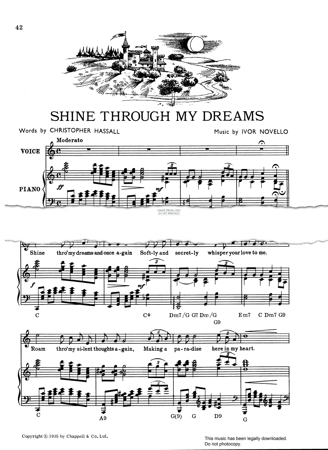 gallery: Shine Through My Dreams (from 'Glamorous Night'), Ivor Novello, Gesang, Gitarre, Klavier