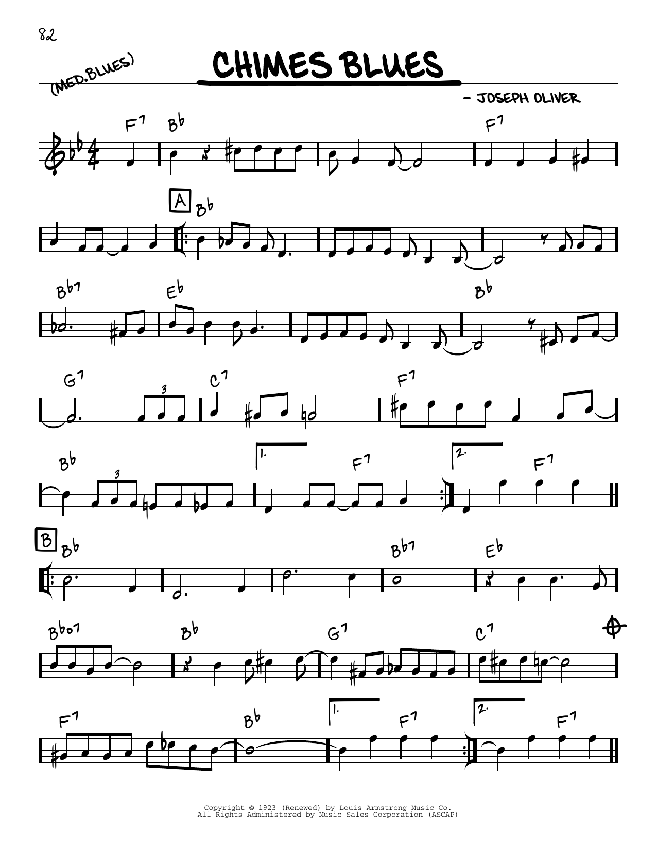 Product picture to: Chimes Blues (arr. Robert Rawlins)