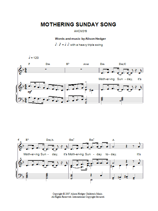 Product picture to: Mothering Sunday Song