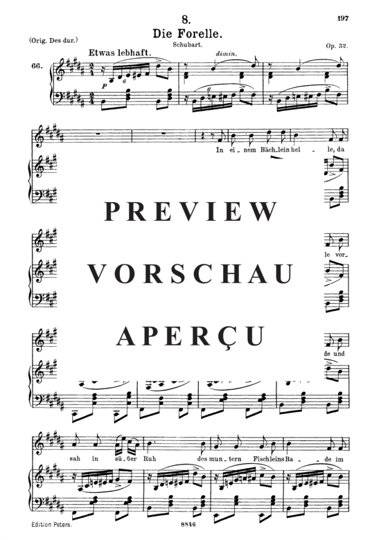 gallery: Die Forelle D.550 , , (Gesang mittel + Klavier)