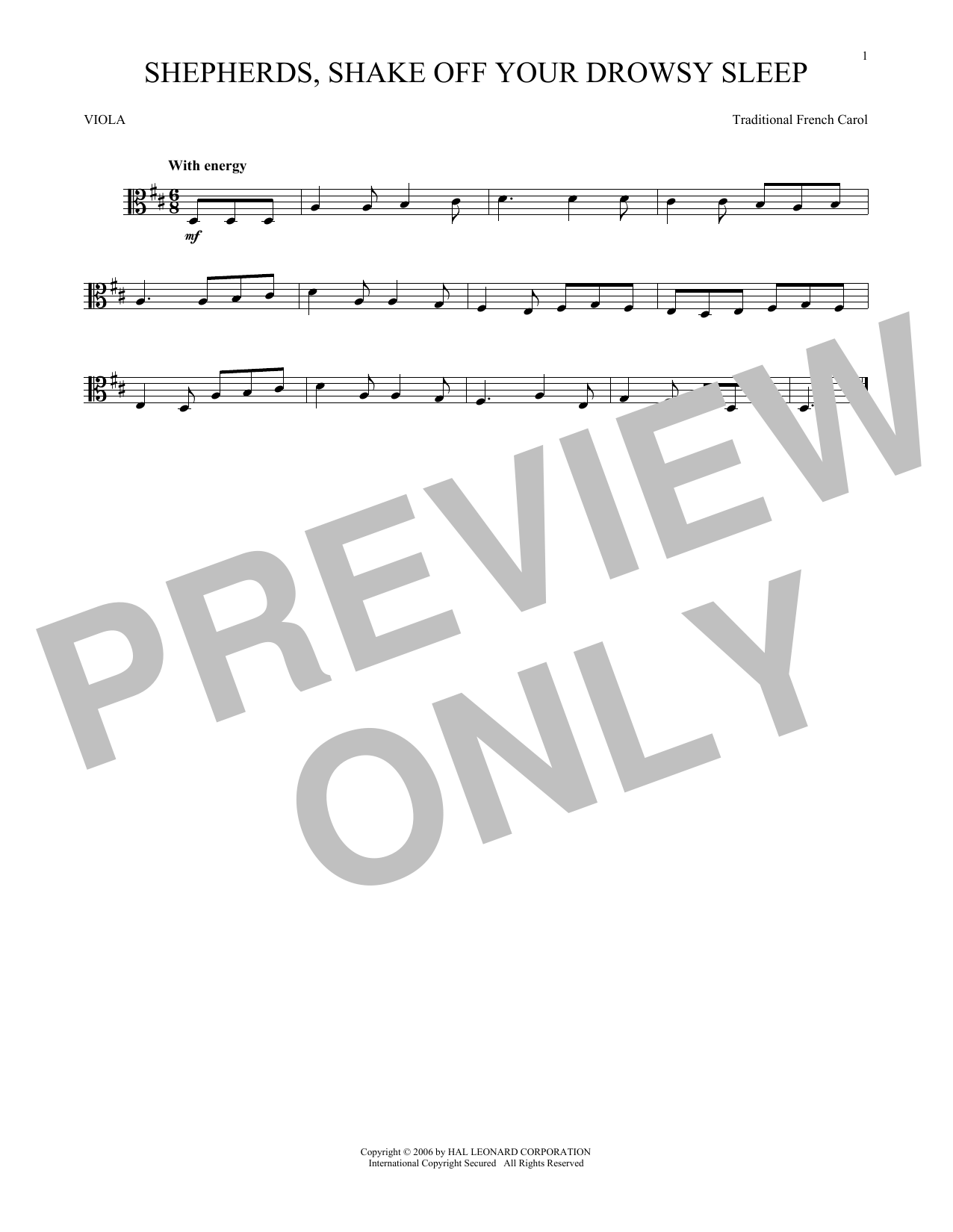 Product gallery: Page 1 of 1 Shepherds, Shake Off Your Drowsy Sleep, Traditional French Carol