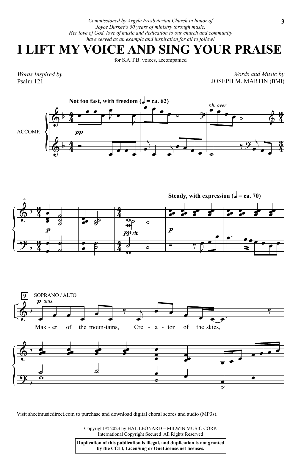 Produktbild zu: I Lift My Voice And Sing Your Praise