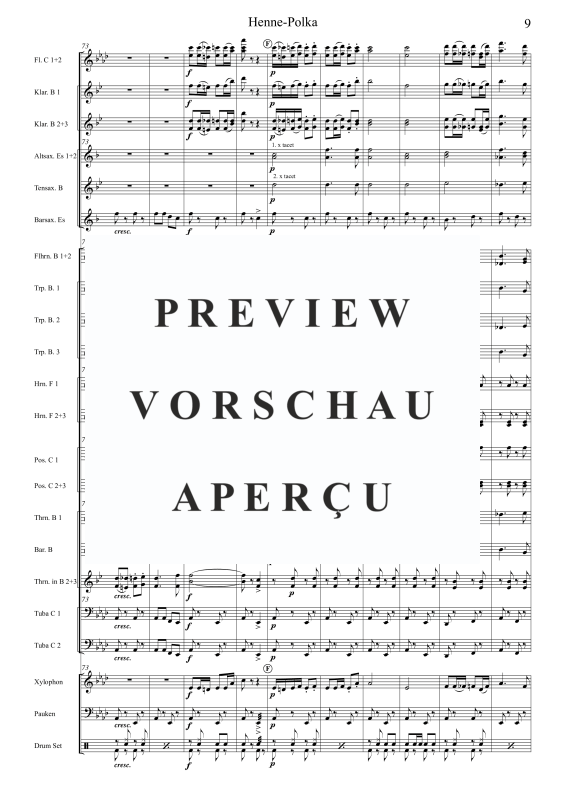 Product gallery: Page 11 of 11 Henne-Polka, , Large Wind Orchestra