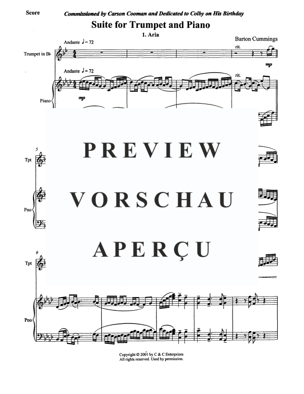 Produktgalerie: Seite 3 von 11 Suite, , Trompete in B und Klavier