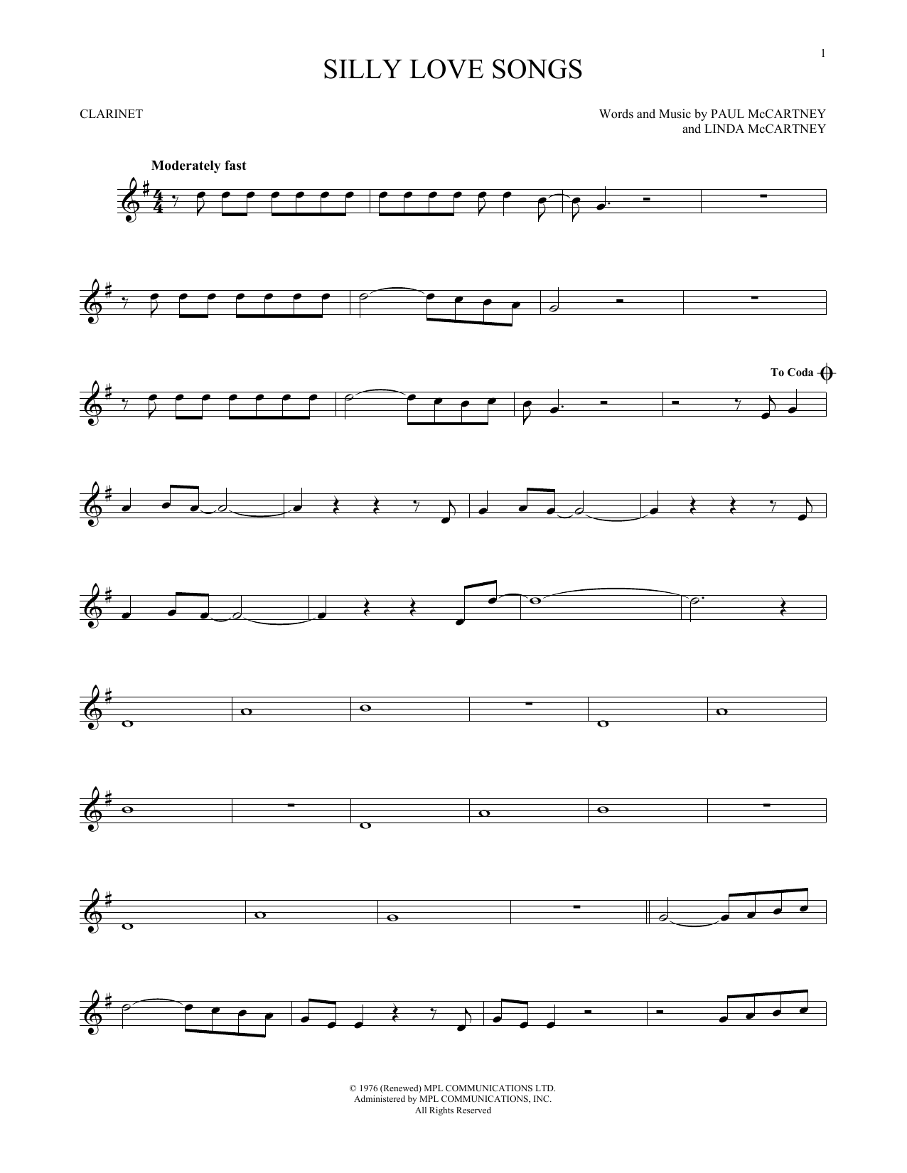Product gallery: Page 1 of 1 Silly Love Songs, Wings