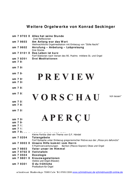Produktgalerie: Seite 5 von 5 Concertino , , (Blechbläserquintett + Orgel) Trompete 3 in C