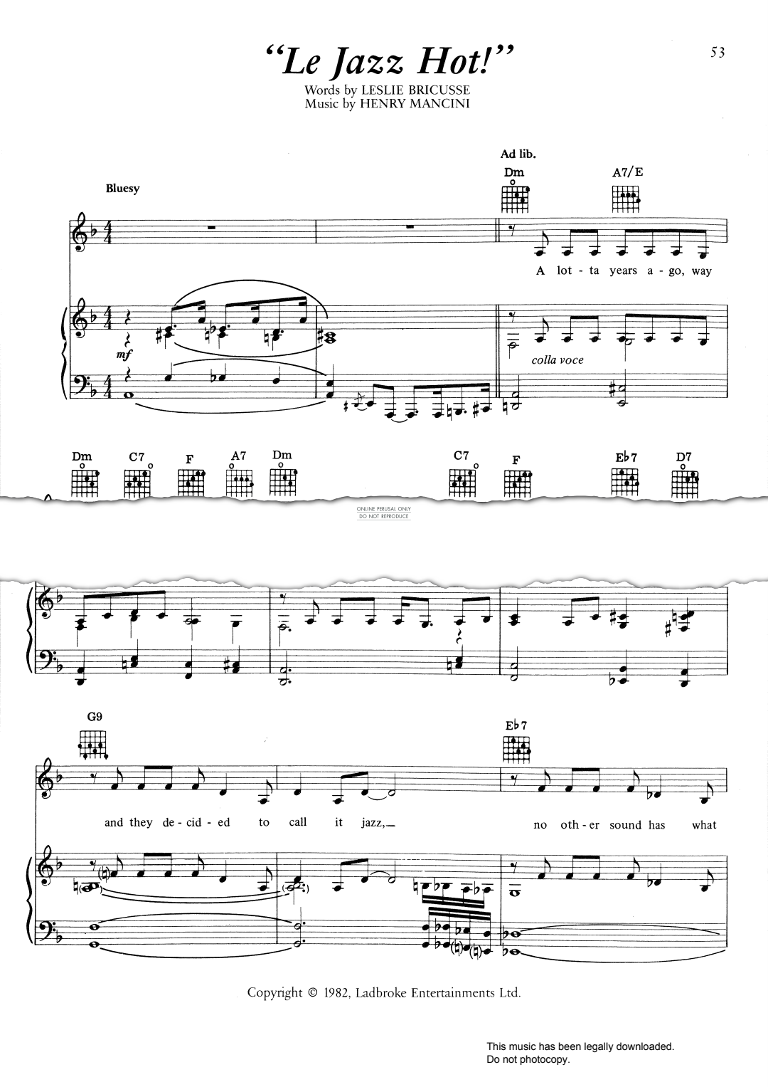 Produktgalerie: Seite 1 von 1 Le Jazz Hot, Julie Andrews, Gesang, Gitarre, Klavier