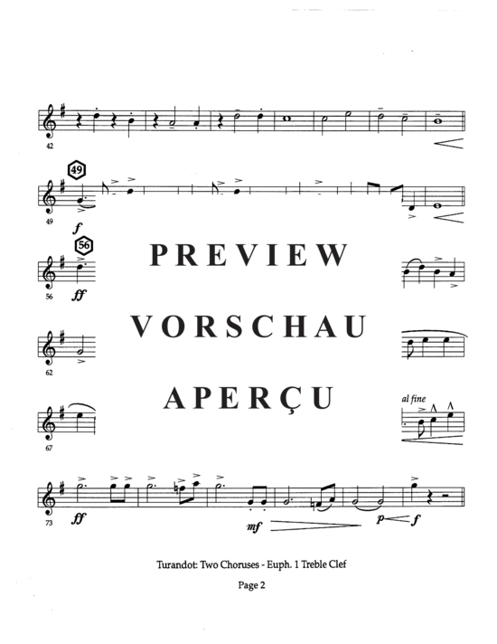 Product gallery: Page 11 of 19 Turandot: Two Choruses , , (Tuba Quartett EETT)