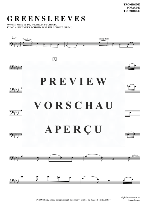 Product gallery: Page 2 of 3 Greensleeves, Simoni, Edward, (Posaune / Bariton)