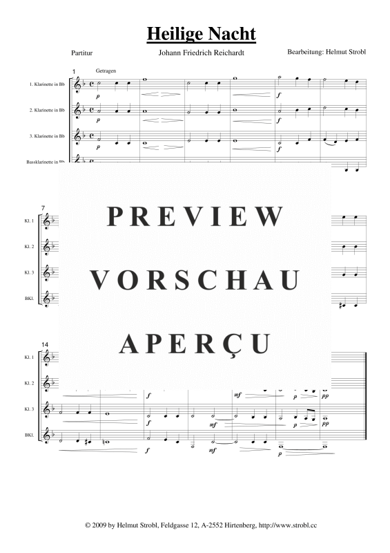 gallery: Heilige Nacht, , Klarinettenquartett