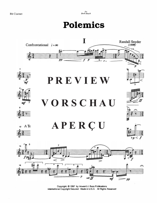 Product gallery: Page 16 of 20 Polemics , , (clarinet and piano)