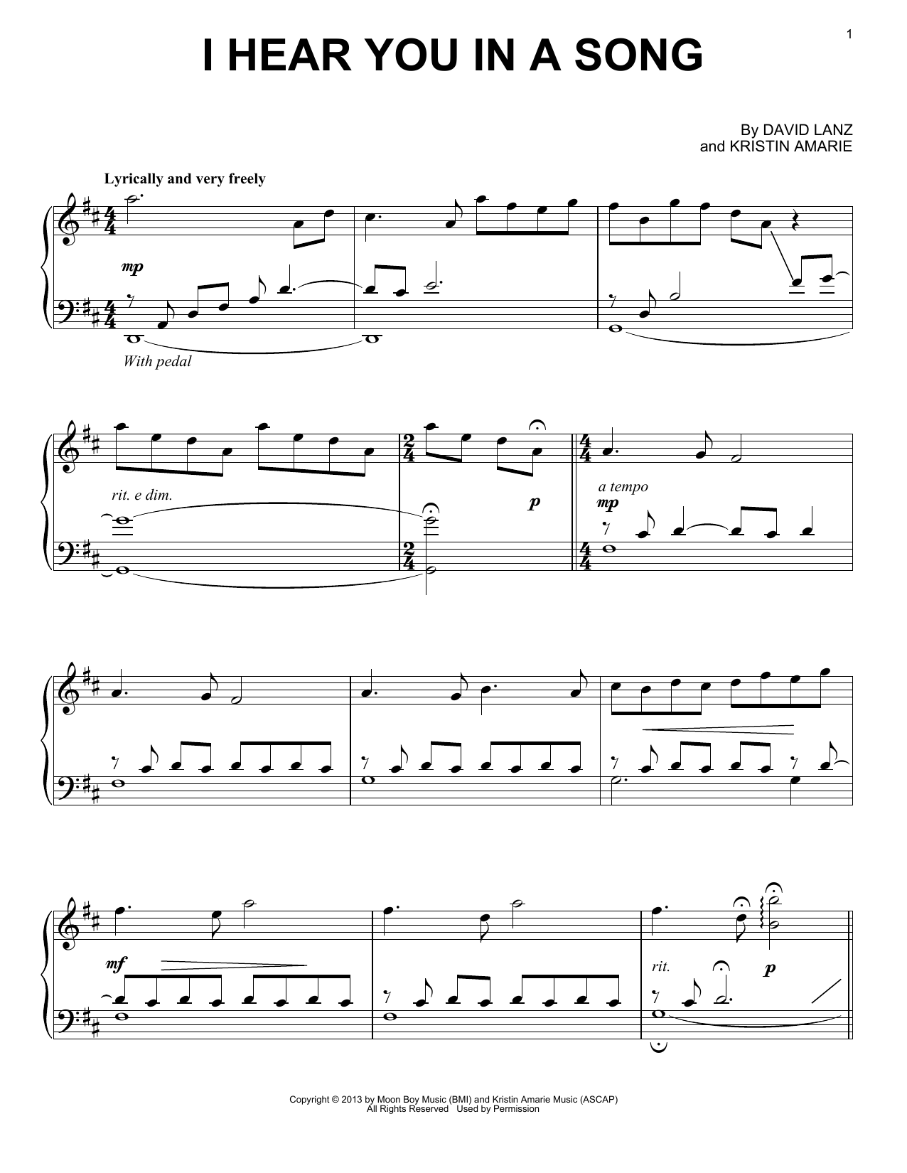 Produktgalerie: Seite 1 von 1 I Hear You In A Song, David Lanz, Klavier