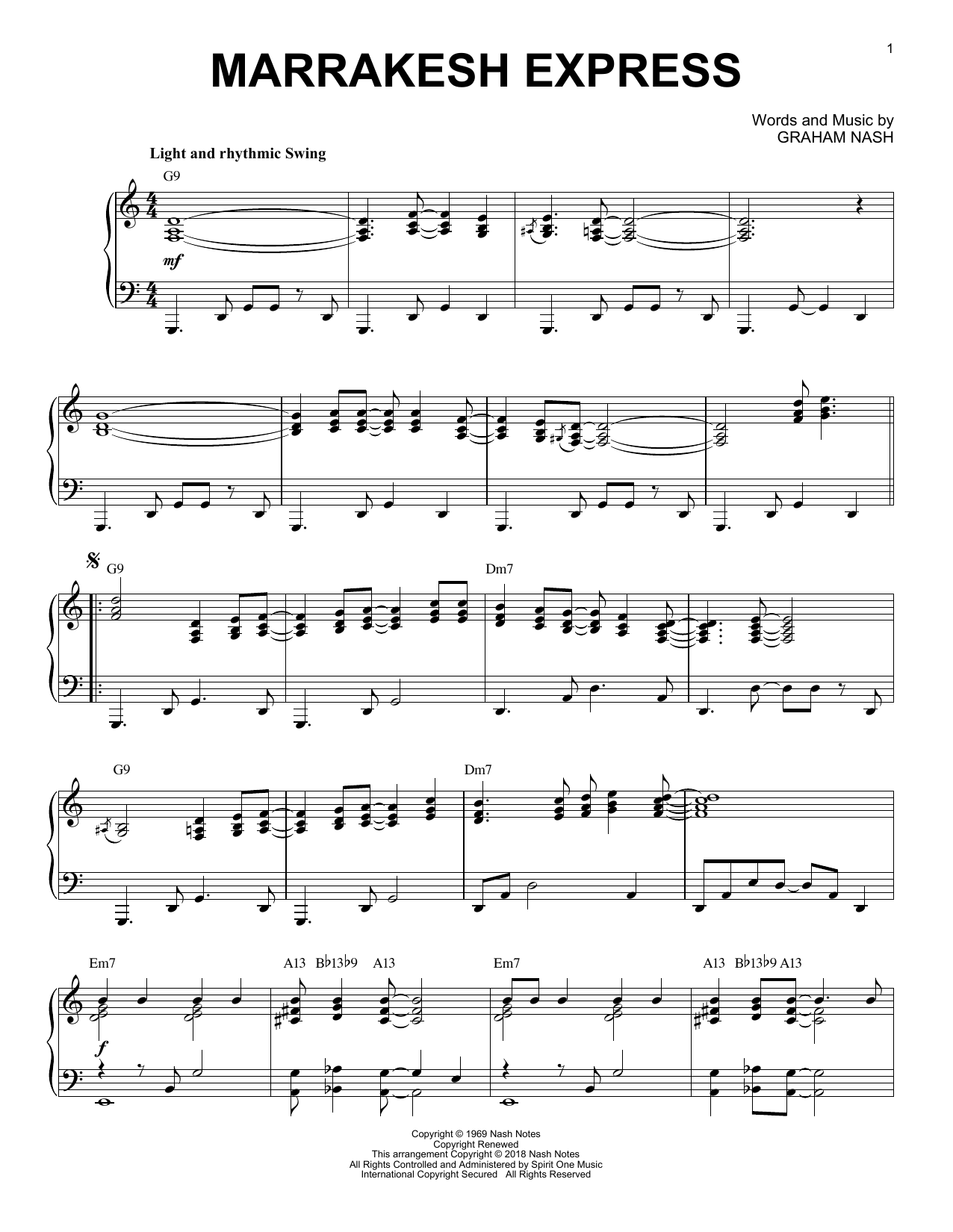 Produktbild zu: Marrakesh Express [Jazz version]