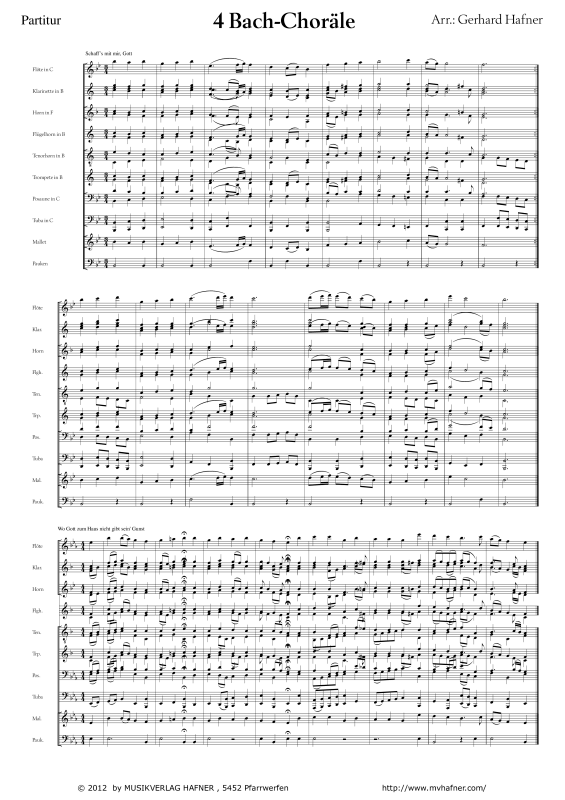 Product gallery: Page 1 of 11 4 Bach-Choräle, , (large wind orchestra)