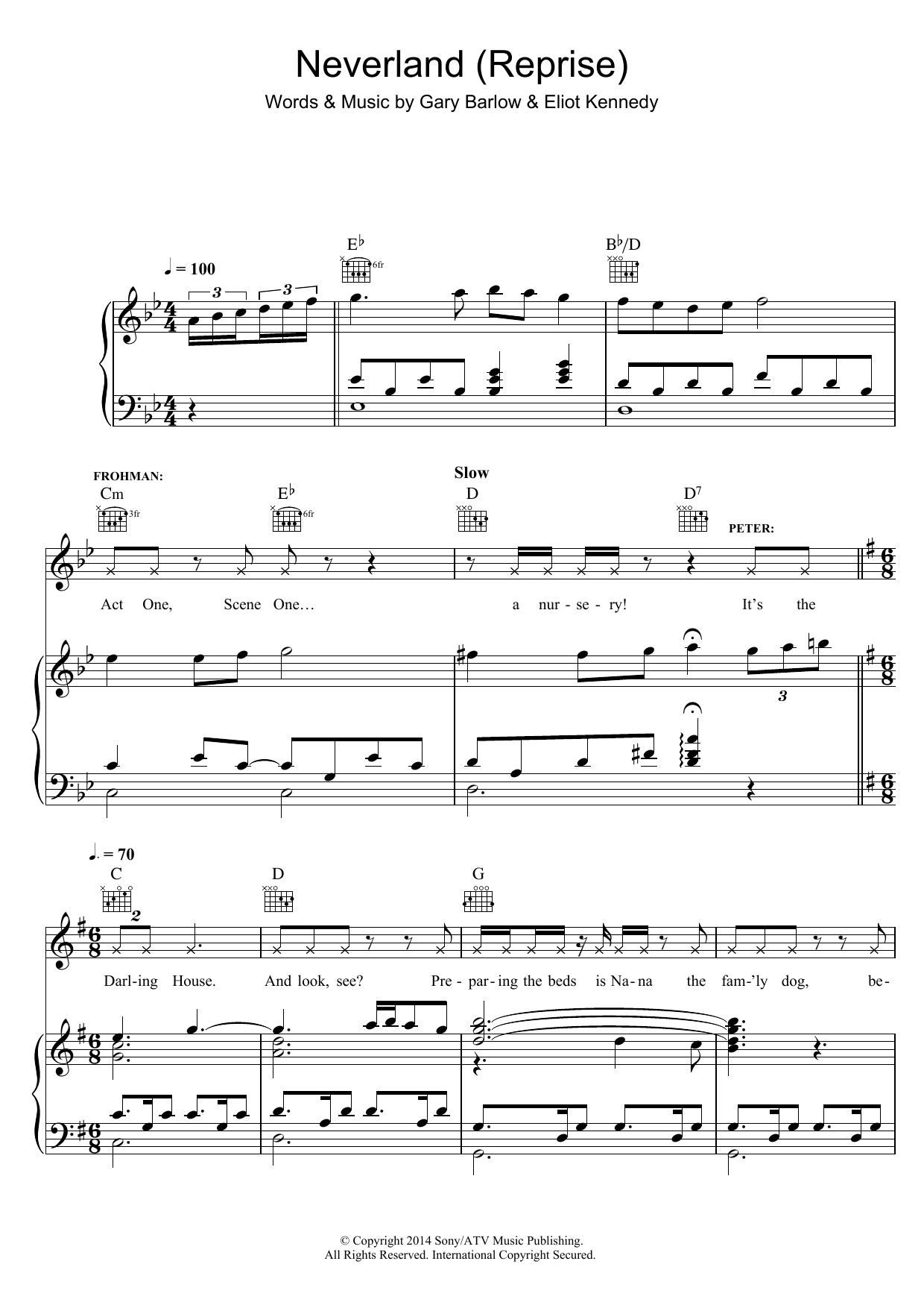 Product picture to: Neverland (Reprise) (from 'Finding Neverland')