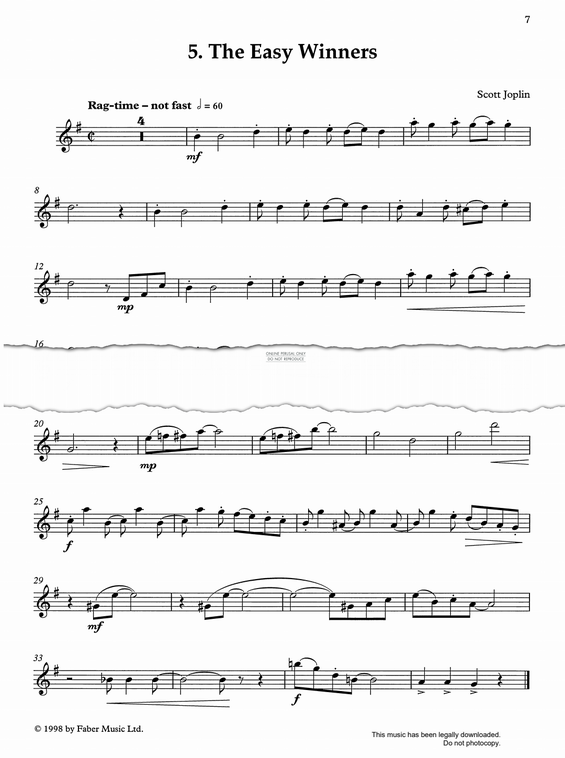 Product gallery: Page 1 of 1 The Easy Winners, Scott Joplin