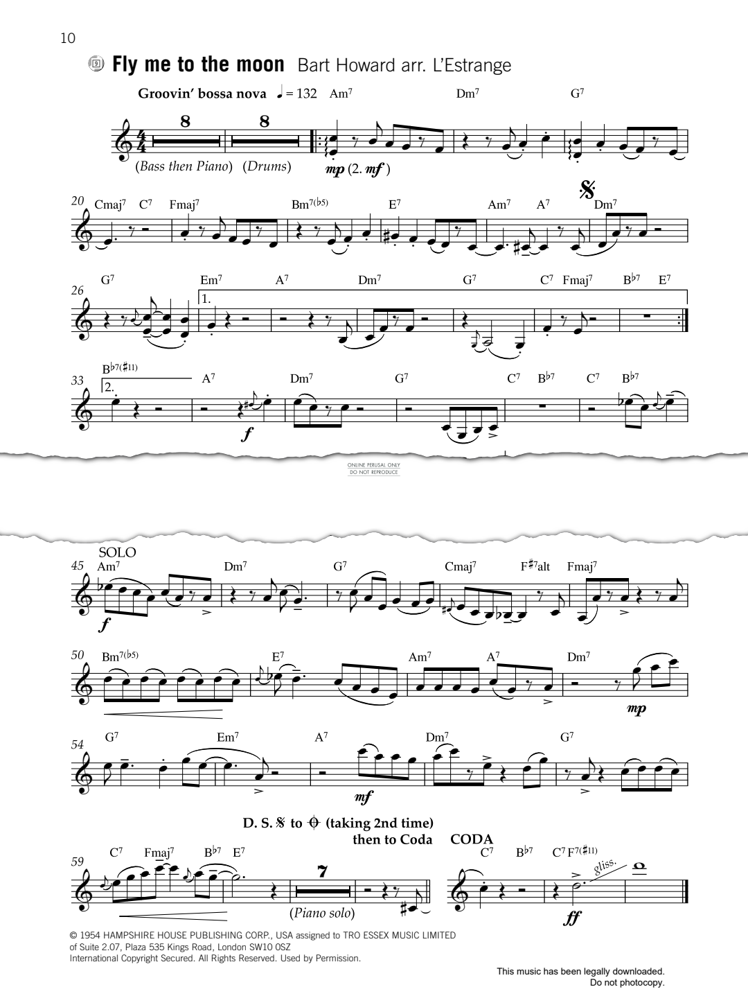 Produktgalerie: Seite 1 von 1 Fly Me To The Moon (In Other Words), Bart Howard, Violine