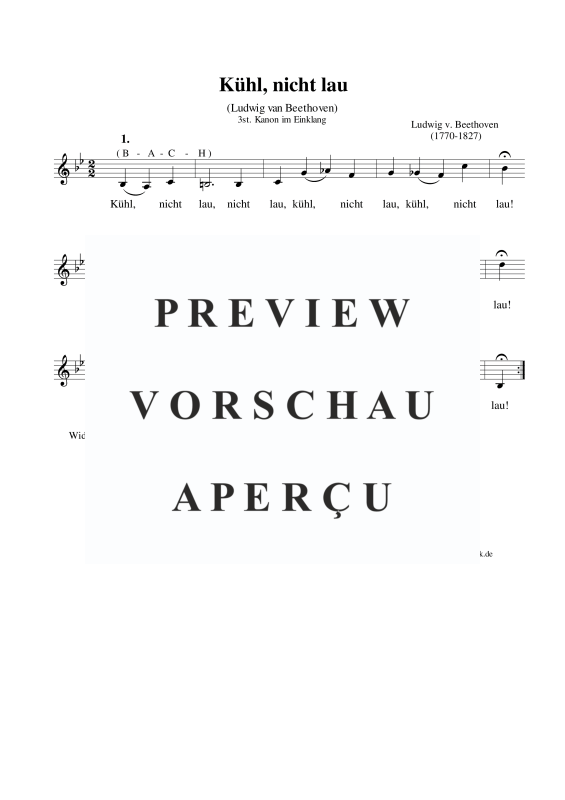 gallery: Kühl, nicht lau, , Gemischter Chor 3-stimmig - Kanon im Einklang