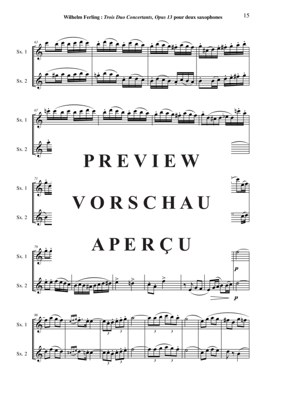 Product gallery: Page 16 of 21 Three Duos Concertants, Opus 13 , , (saxophone duet)