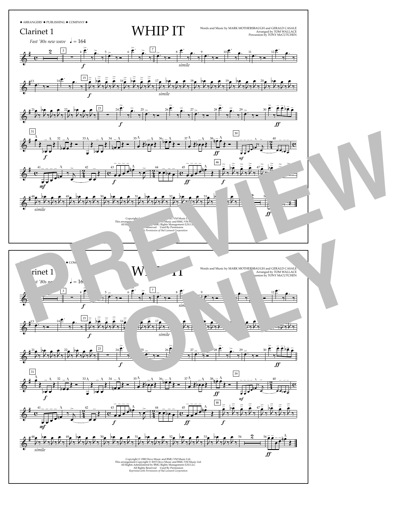 Produktbild zu: Whip It - Clarinet 1