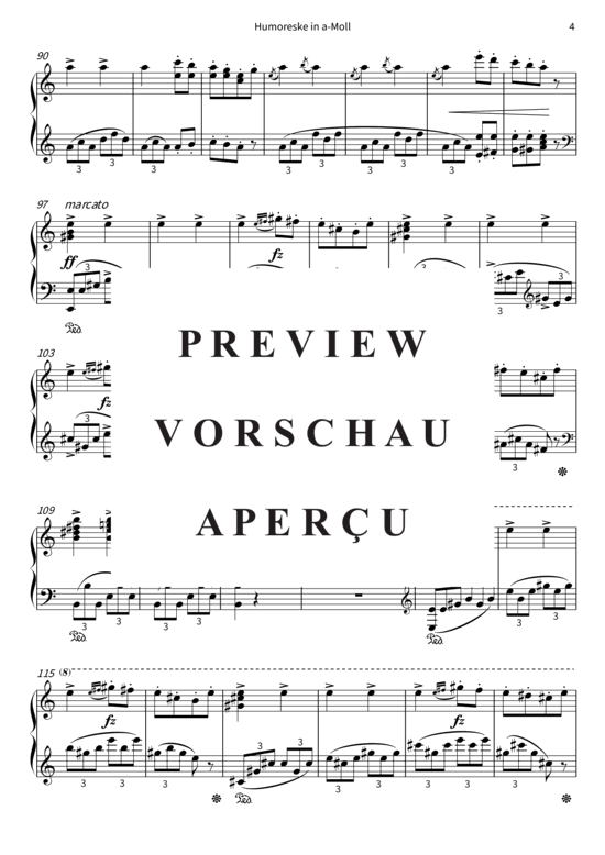 Product gallery: Page 7 of 10 Humoreske in a-Moll - op. 101 Nr. 5, Vivace , , Piano Solo