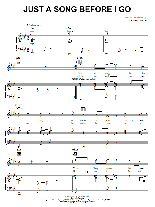 Produktbild zu: Just A Song Before I Go