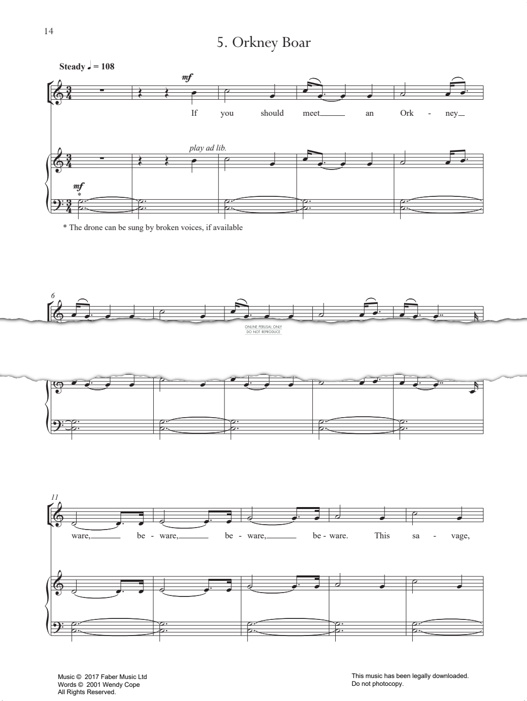 Produktbild zu: Orkney Boar (from 'Ten Pig Songs')