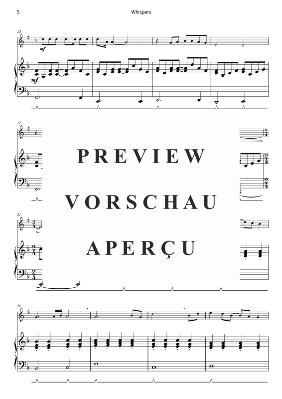 gallery: Whispers - Gentle Melodies for Weddings, Church, and Other Occasions, , Trompete in B und Klavier