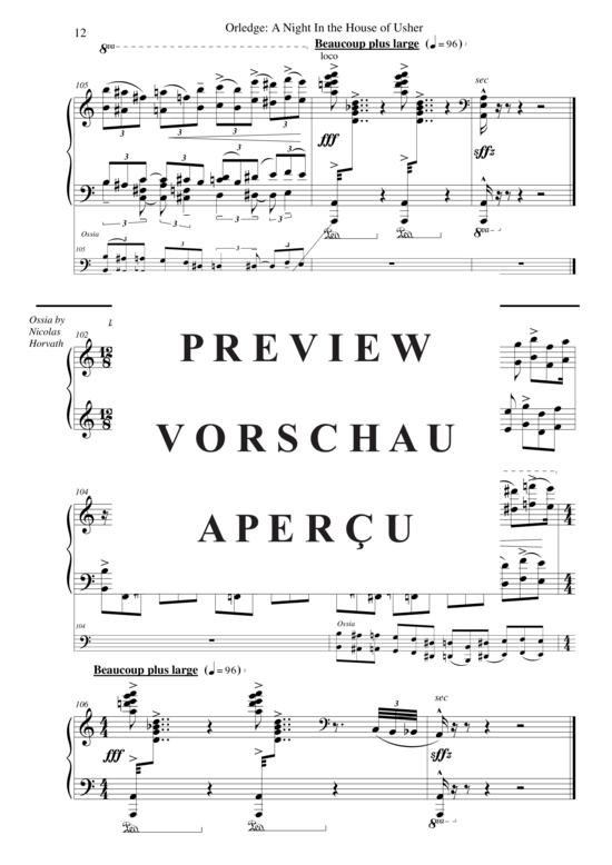Product gallery: Page 13 of 13 A Night In the House of Usher , , Piano Solo