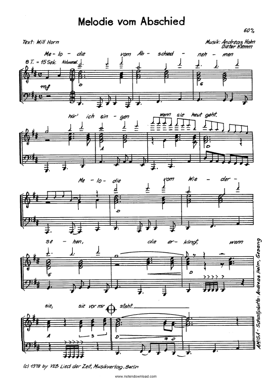 Produktbild zu: Melodie zum AbschiedAndreas Holm