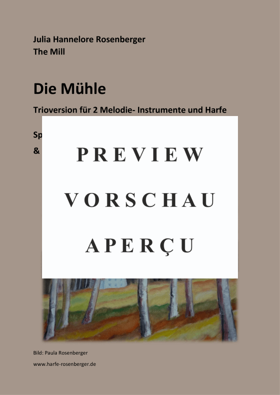 gallery: Die Mühle, , (Trio for 2x alto flute / transverse flute / violin and hook or pedal harp / piano)