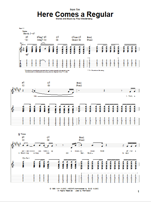Produktgalerie: Seite 1 von 1 Here Comes A Regular, The Replacements, Gitarre