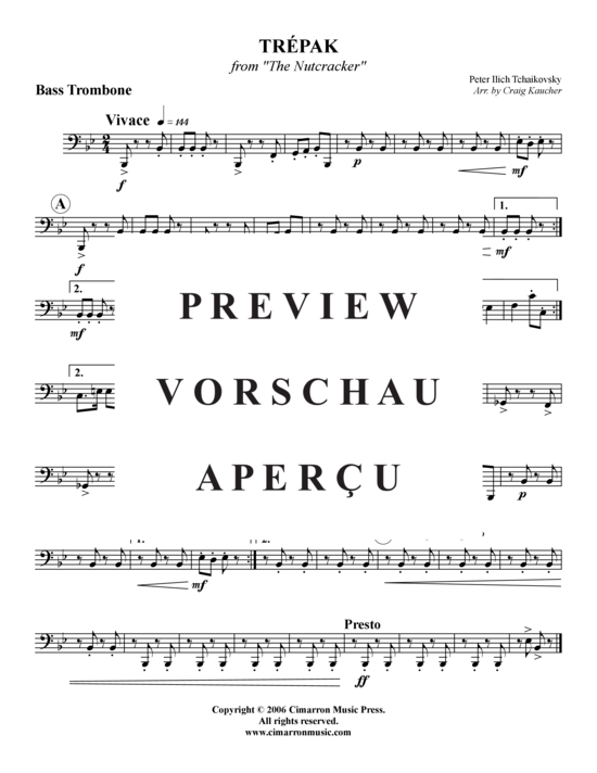 Product gallery: Page 7 of 7 Trepak , , (Trombone Quartet)