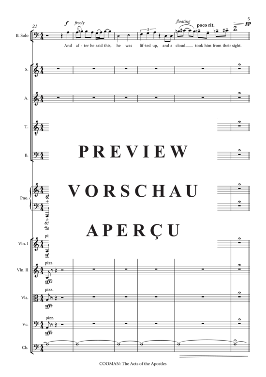 Product gallery: Page 14 of 21 The Acts of the Apostles , , (baritone, mixed choir, piano, organ + chamber orchestra)