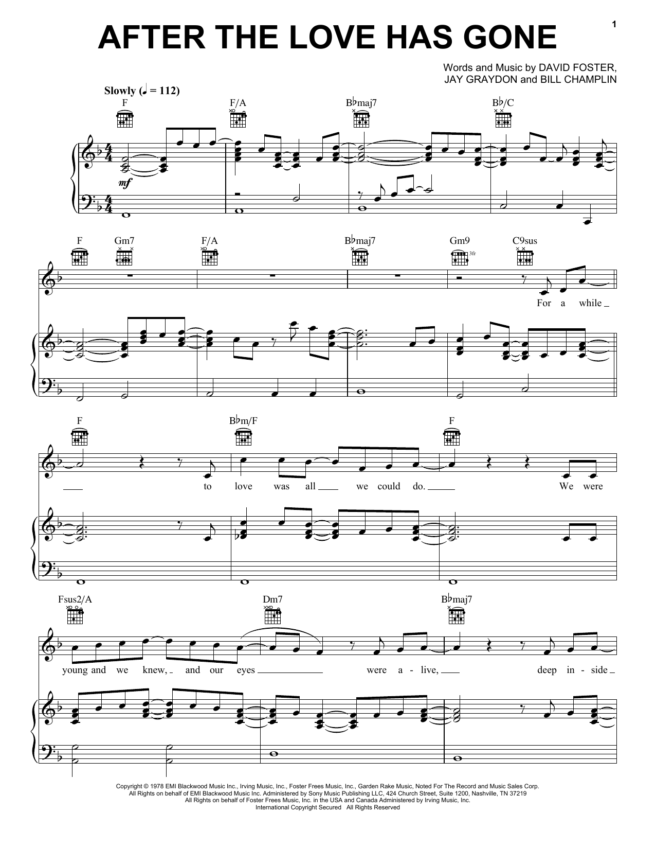 Produktgalerie: Seite 1 von 1 After The Love Has Gone, Earth, Wind & Fire, Gesang, Gitarre, Klavier