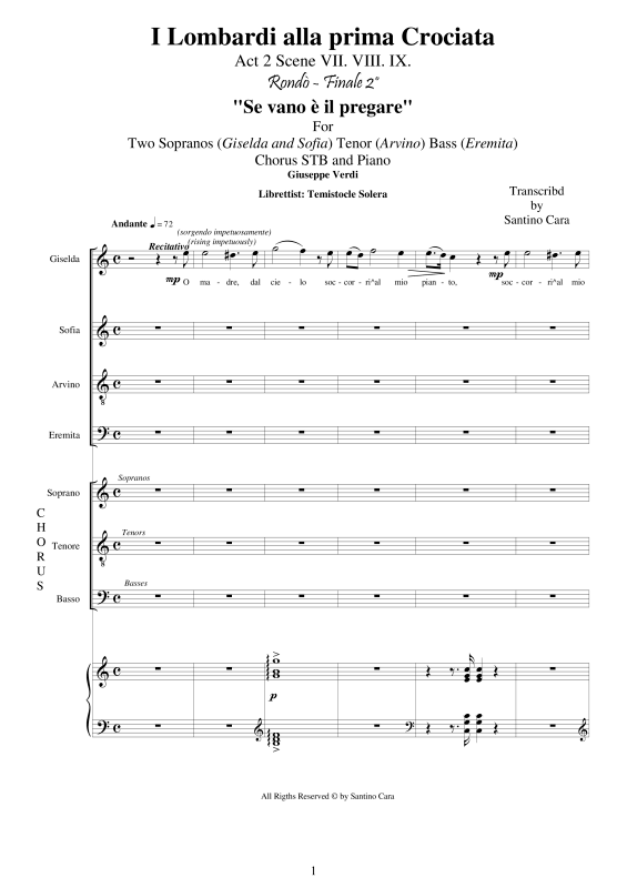 Produktbild zu: I Lombardi - (Act 2-VII-VIII-IX) Se vano è il pregareGiuseppe Verdi