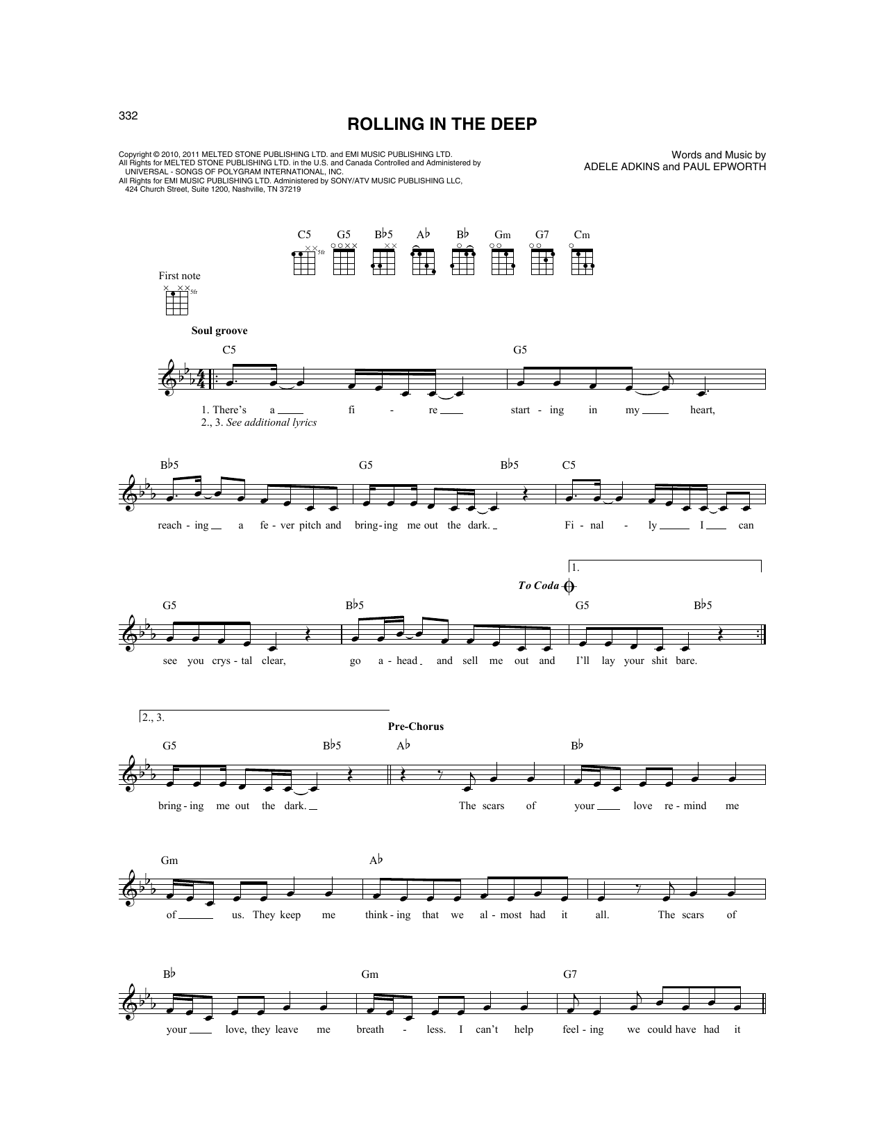 Produktbild zu:  Rolling In The Deep - Adele