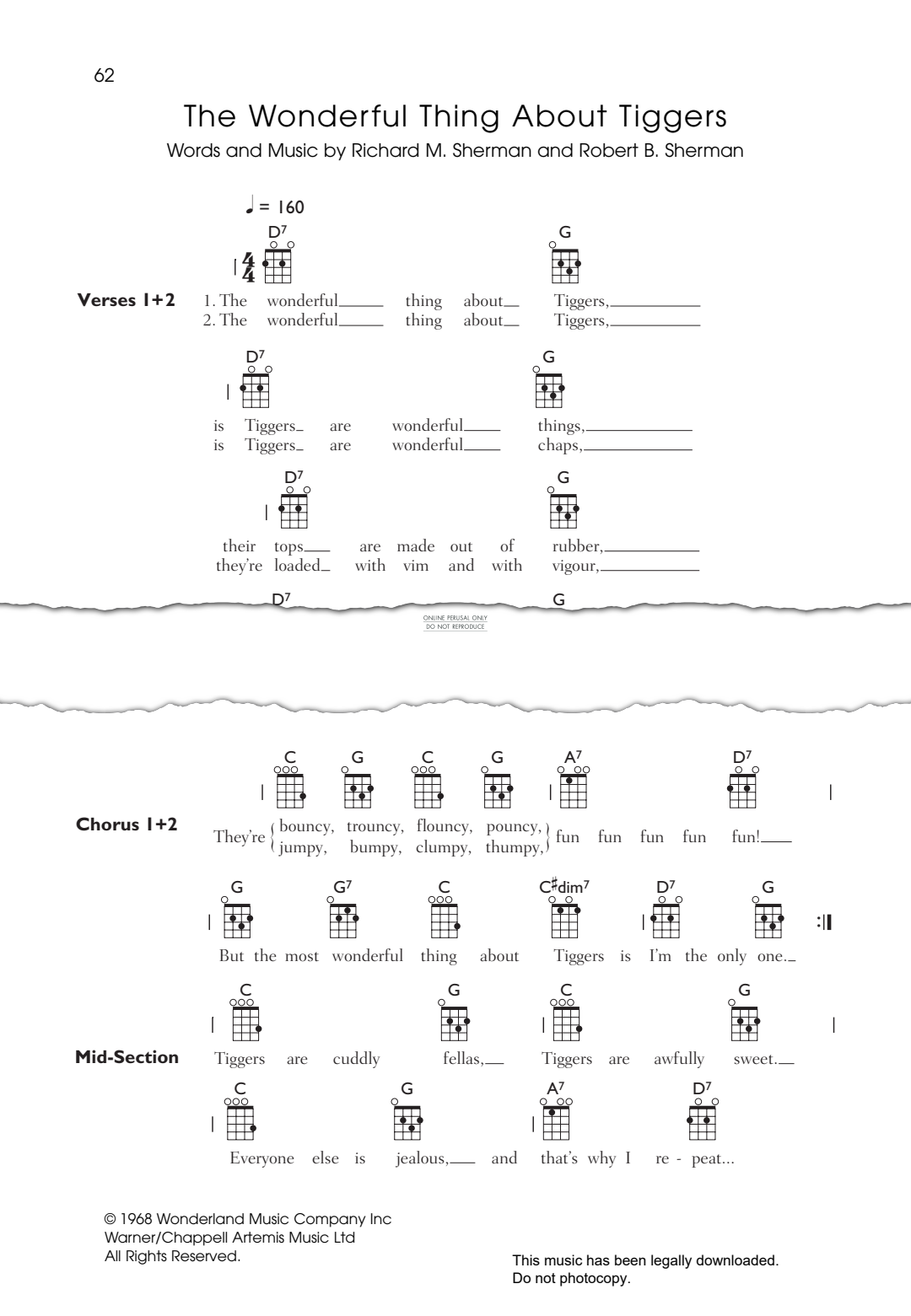 gallery: The Wonderful Thing About Tiggers, Richard M. Sherman, Ukulele
