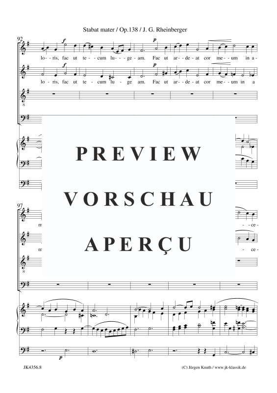 Produktgalerie: Seite 9 von 11 Stabat mater Op,138, , Gemischter Chor und Orgel