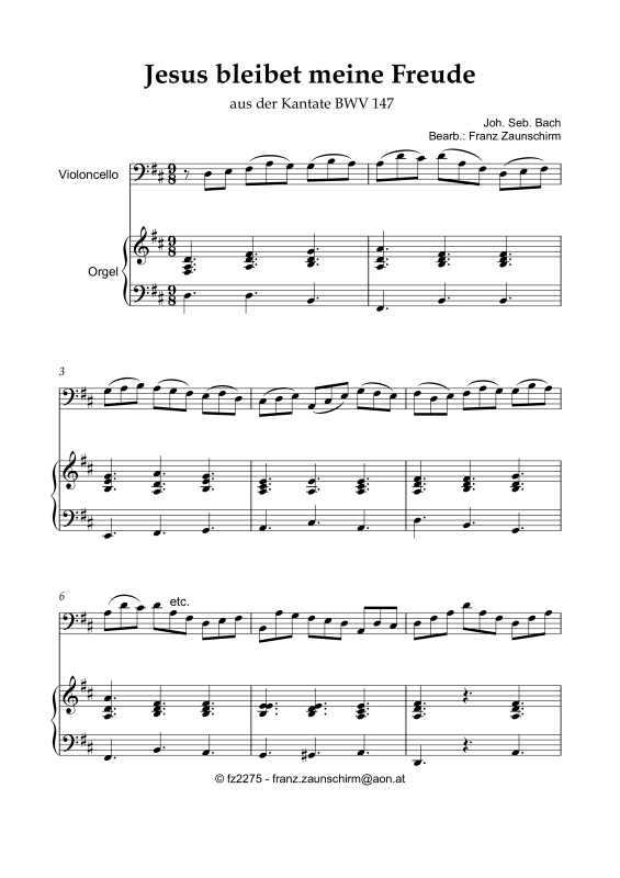 Produktbild zu: Jesus bleibet meine FreudeJoh. Seb. Bach