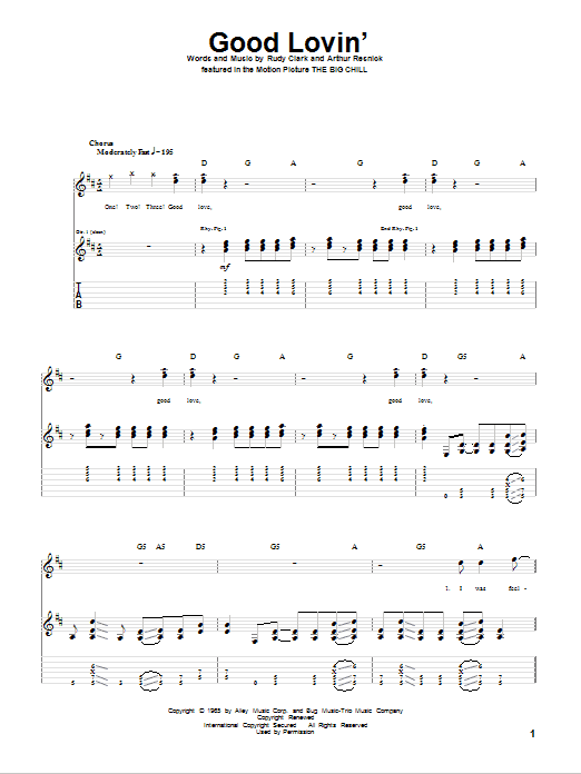 Produktgalerie: Seite 1 von 1 Good Lovin', The Young Rascals, Gitarre