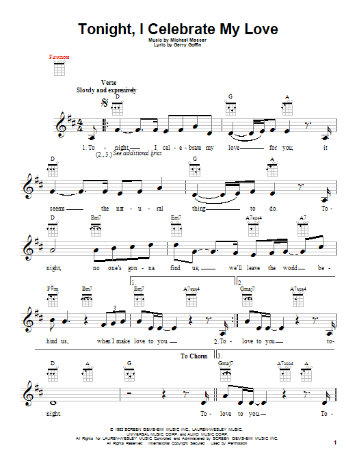 Product gallery: Page 1 of 1 Tonight, I Celebrate My Love, Peabo Bryson & Roberta Flack