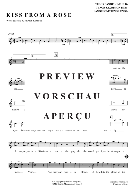 Product gallery: Page 2 of 4 Kiss from a rose , Seal, Tenor Saxophone