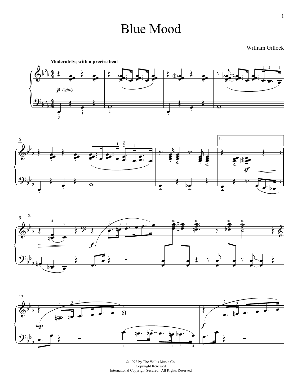 Produktgalerie: Seite 1 von 1 Blue Mood, William Gillock, Klavier