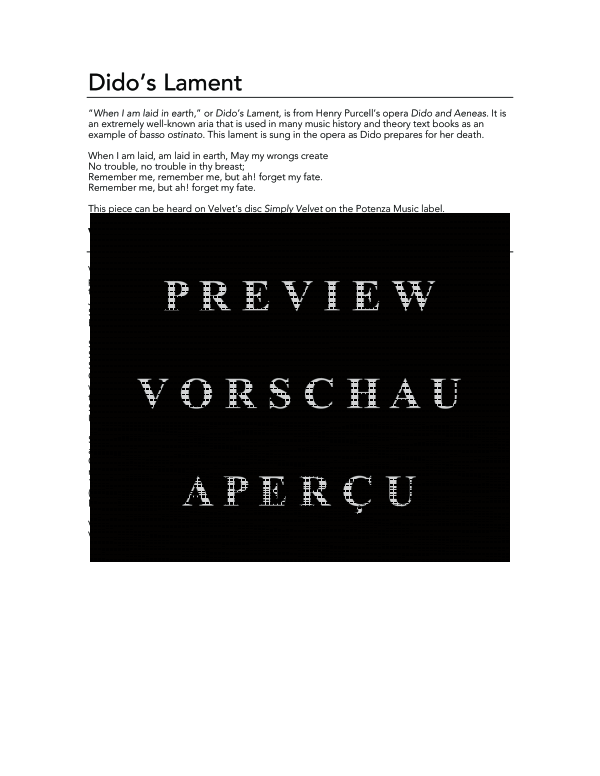 Produktgalerie: Seite 4 von 9 Dido´s Lament, , (Tuba und Klavier)