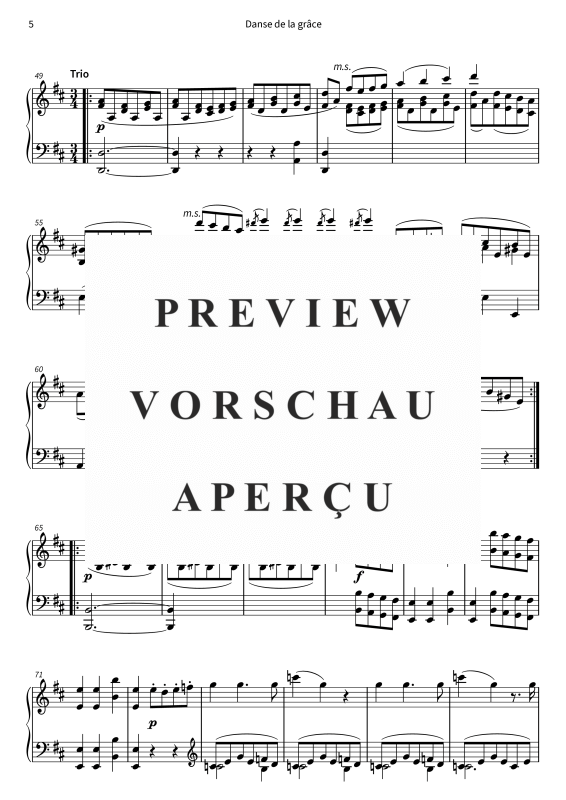 Produktgalerie: Seite 7 von 8 Danse de la grâce - Andante grazioso de la Sonate pour piano n° 11, K. 331, , Klavier Solo