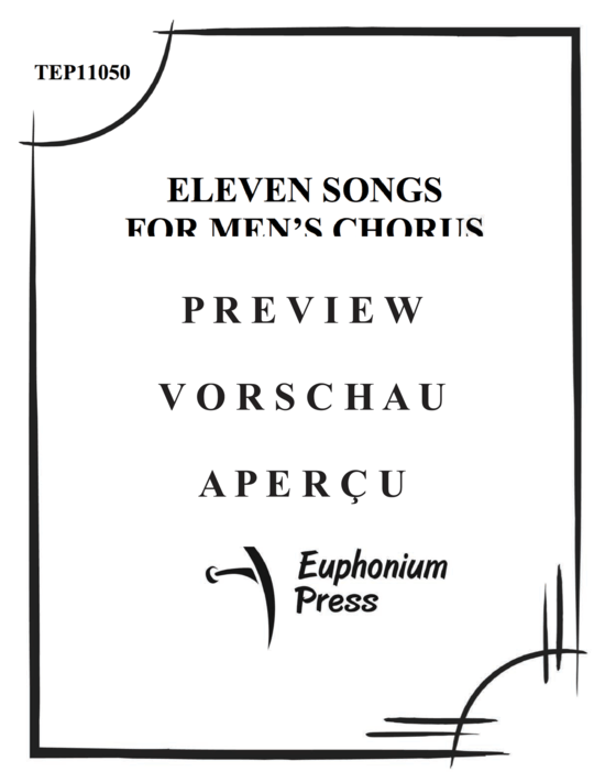 Product gallery: Page 2 of 21 Eleven Songs for Mens Chorus , , (Tuba Quartett EETT)