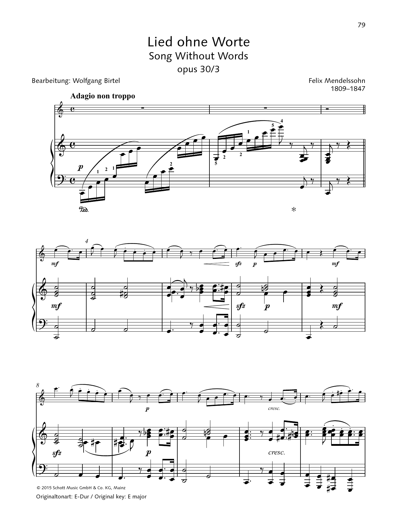 Produktbild zu: Song Without Words