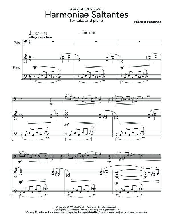 Product gallery: Page 1 of 11 Harmoniae Saltantes, , (tuba and piano)