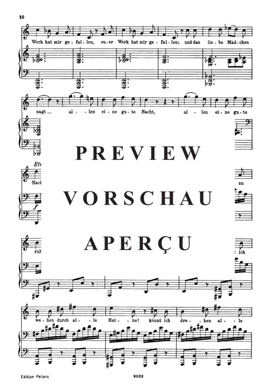 gallery: Am Feierabend D.795-5 (Die Schöne Müllerin) , ,  (Gesang hoch + Klavier)